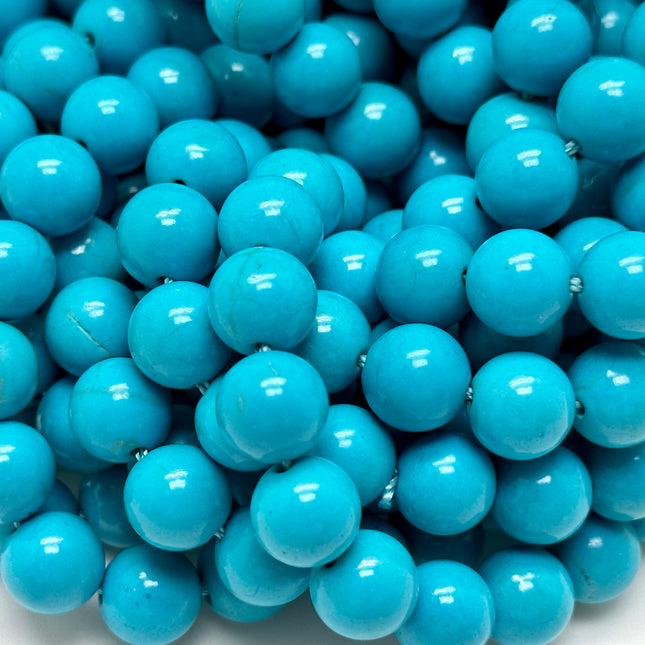 Magnesite Turquoise Round Beads