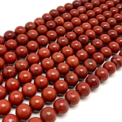 Red Jasper Round Beads 10mm - Full Strand - Approx. 16” Long
