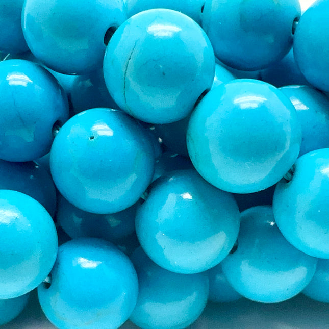 Magnesite Turquoise Round Beads
