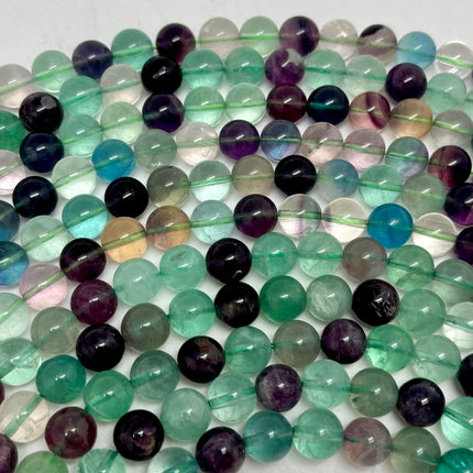 Rainbow Fluorite Round Beads