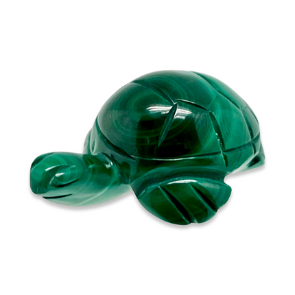 Malachite Turtle Carving - Miniature Cavring