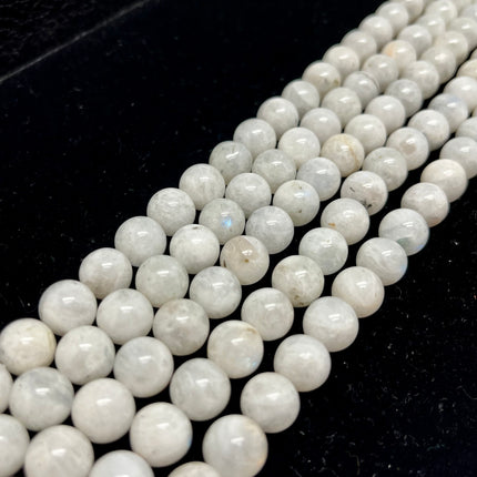 White Moonstone 10mm Round Beads - Full Strand - Approx. 16” Long