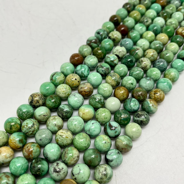 Variscite Round Beads - Full Strand - Approx. 16” Long