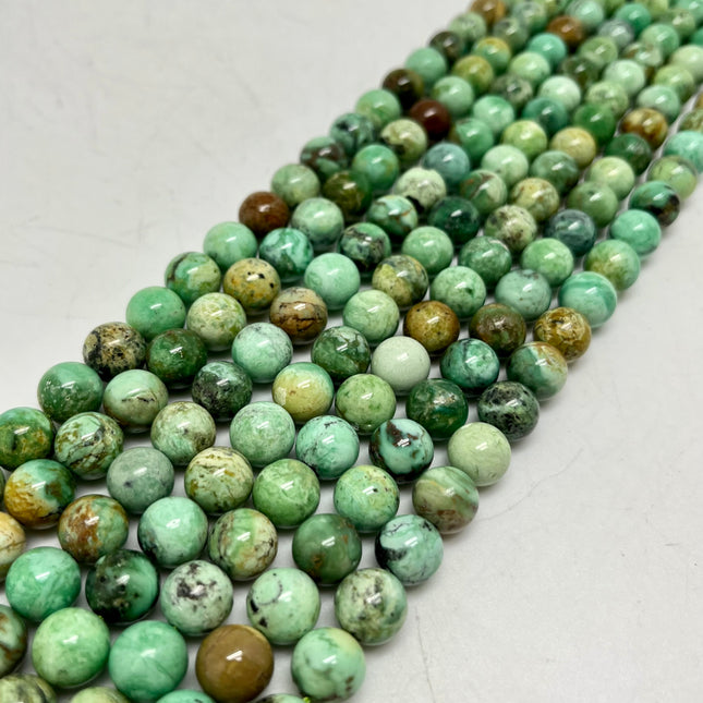 Variscite Round Beads - Full Strand - Approx. 16” Long