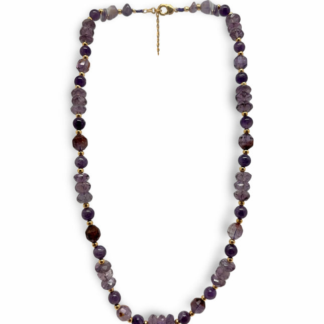 Amethyst with Super Seven - Chain Necklace