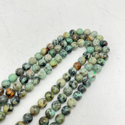 African Turquoise Round Bead "A" - Full Strand - Approx. 16” Long - Lifestones Gems and Minerals
