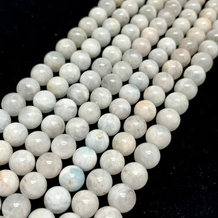 Aquamarine Round Beads 12mm - Full Strand - Approx. 16” Long - Lifestones Gems and Minerals