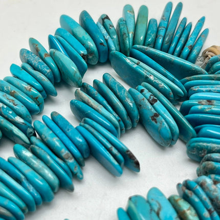Chinese Turquoise Drill Stick Beads 10x20mm - Full Strand - Approx. 16” Long - Lifestones Gems and Minerals