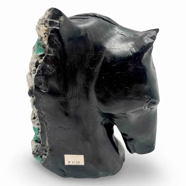 Colombian Emerald Carving - Horse Head - Lifestones Gems and Minerals