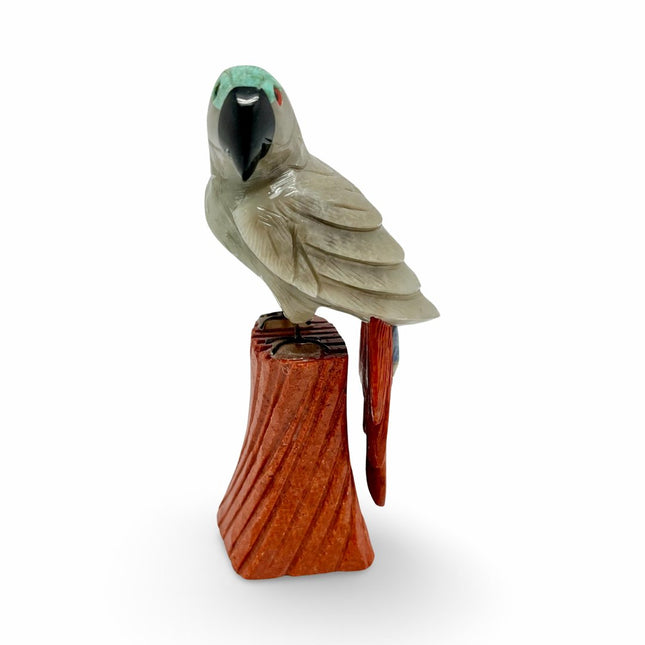 Eagle Eye Gemstone Bird with Soft Stone Base - Animal Carvings - Home Décor - Lifestones Gems and Minerals