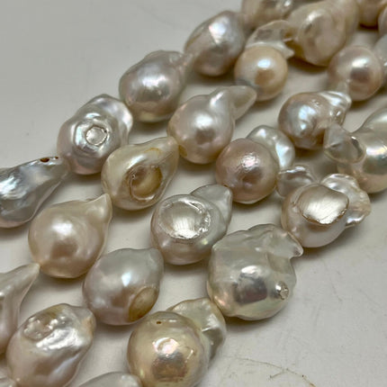 Fresh Water Pearl BIWA Baroque Irregular Round Shape 16mm - Lifestones Gems and Minerals