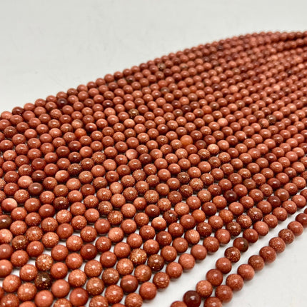 Goldstone Round Beads 6mm - Full Strand - Approx. 16” Long - Lifestones Gems and Minerals