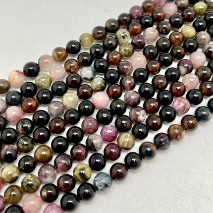 Multi-Tourmaline "AA" Round Bead - Full Strand - Approx. 16” Long - Lifestones Gems and Minerals