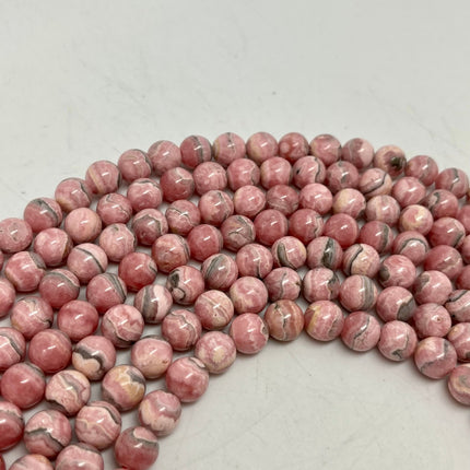 Pink Rhodochrosite 10mm "AA" Round Beads - Full Strand - Approx. 16” Long - Lifestones Gems and Minerals